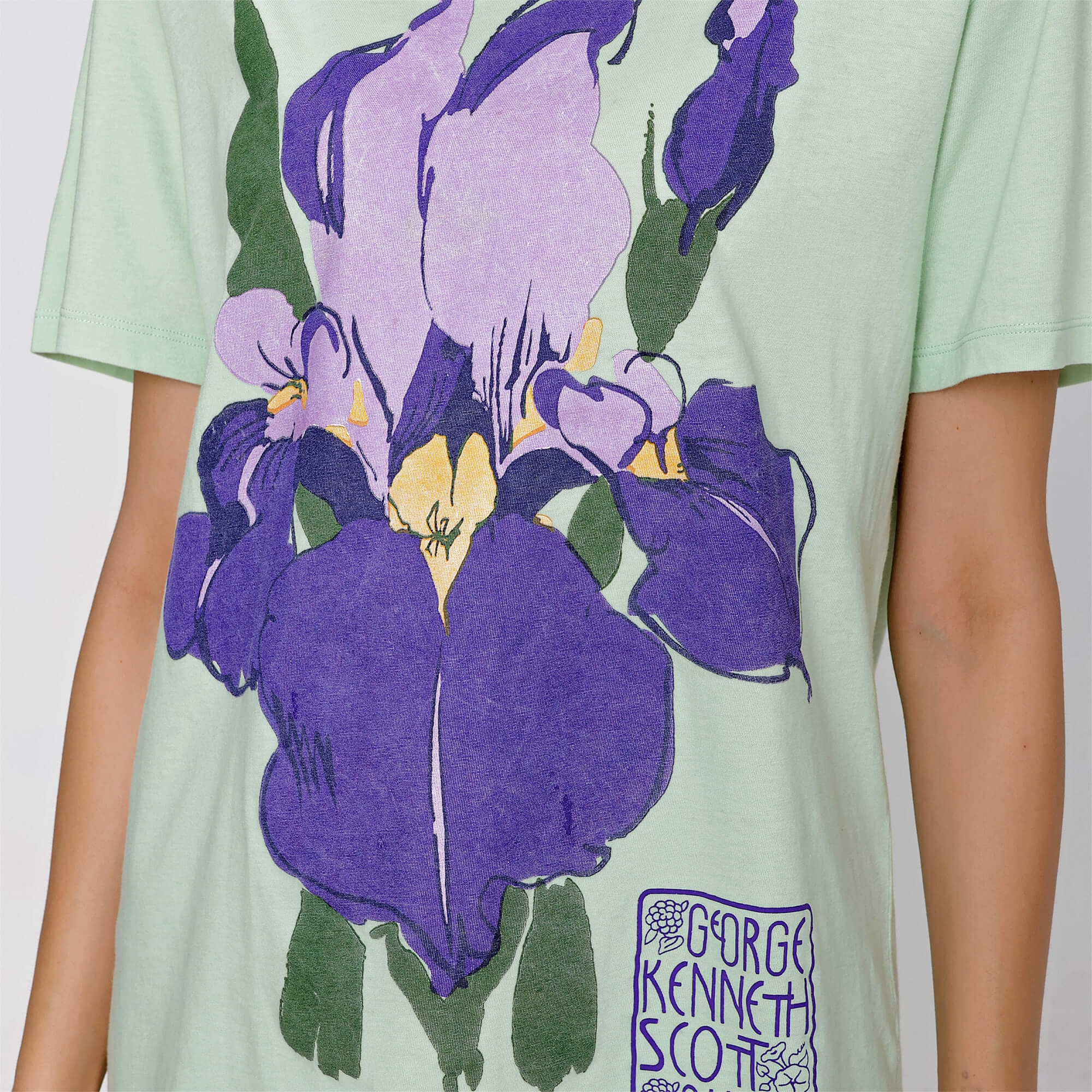 Gucci - Gucci x George Kenneth Scott Green Cotton Floral Print Tshirt